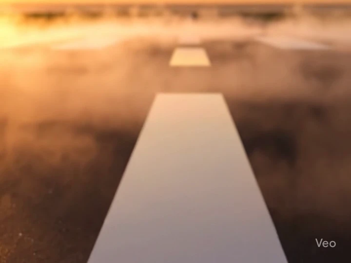Google Veo AI-generated video with visible Veo watermark logo in the bottom-right corner before removal