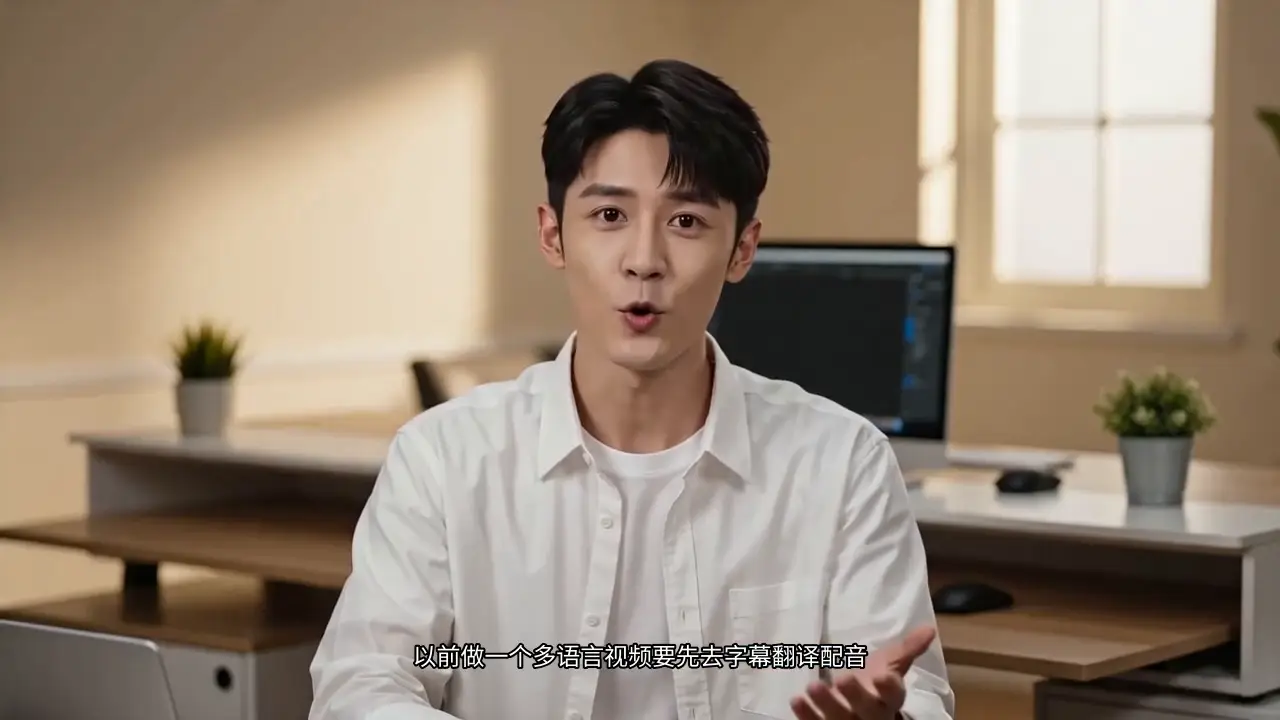 Video with burned-in subtitles before translation